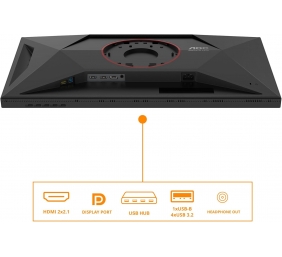 AOC | U27G4XM | 27 " | Fast IPS | UHD | 16:9 | 160 Hz | 1 ms | 3840 x 2160 pixels | 1200 cd/m² | HDMI ports quantity 1 | Black