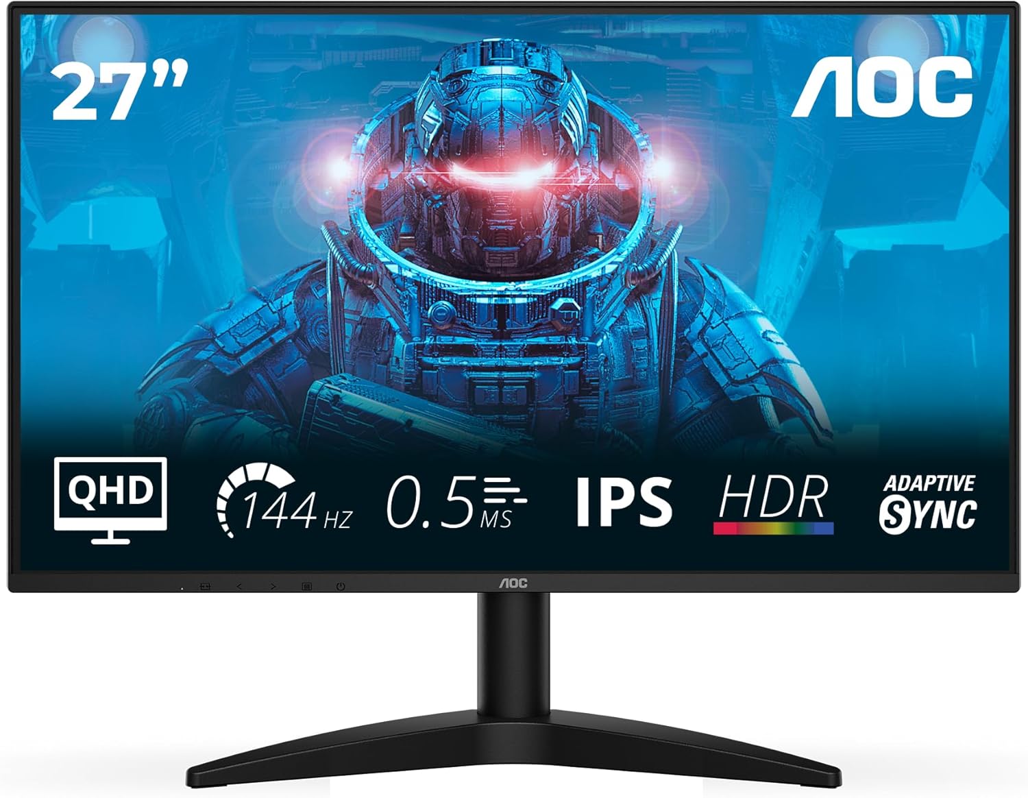 AOC | Q27B36X | 27 " | IPS | QHD | 16:9 | 144 Hz | 4 ms | 2560 x 1440 pixels | 300 cd/m² | HDMI ports quantity 1 | Black