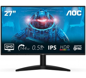 AOC | Q27B36X | 27 " | IPS | QHD | 16:9 | 144 Hz | 4 ms | 2560 x 1440 pixels | 300 cd/m² | HDMI ports quantity 1 | Black