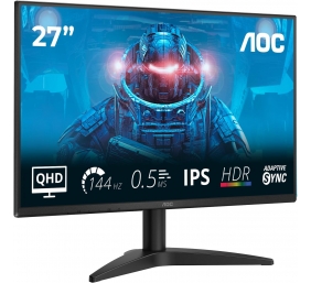 AOC | Q27B36X | 27 " | IPS | QHD | 16:9 | 144 Hz | 4 ms | 2560 x 1440 pixels | 300 cd/m² | HDMI ports quantity 1 | Black