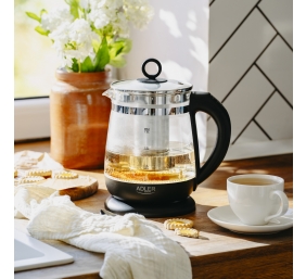 Adler Kettle | AD 1299 | Electric | 2200 W | 1.5 L | Glass | 360° rotational base | Black