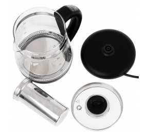 Adler Kettle | AD 1299 | Electric | 2200 W | 1.5 L | Glass | 360° rotational base | Black