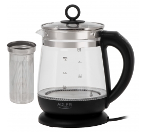 Adler Kettle | AD 1299 | Electric | 2200 W | 1.5 L | Glass | 360° rotational base | Black