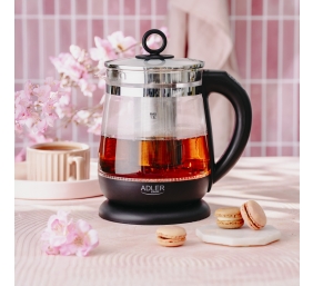 Adler Kettle | AD 1299 | Electric | 2200 W | 1.5 L | Glass | 360° rotational base | Black