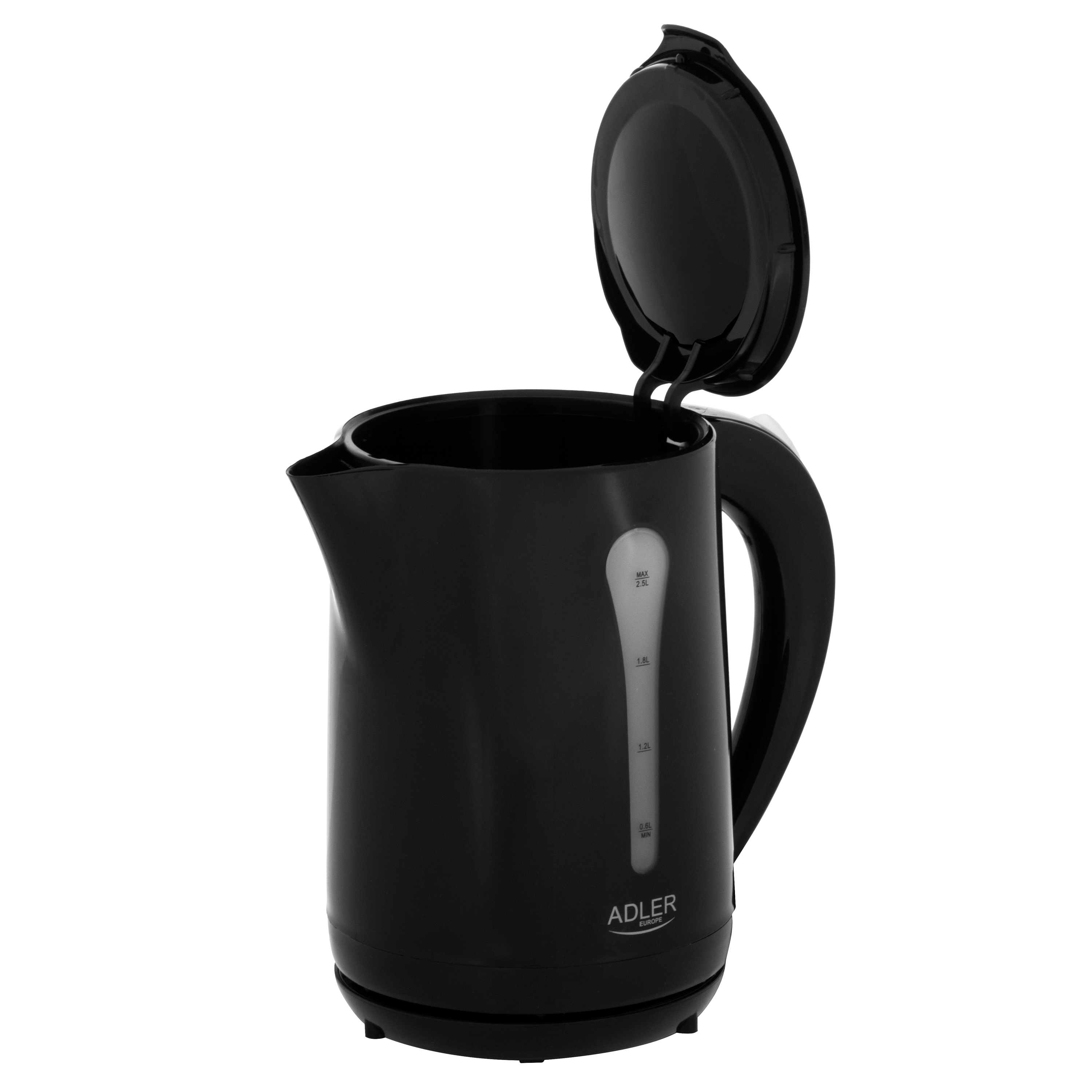 Adler Kettle | AD 1244 | Electric | 1850 W | 2.5 L | Plastic | 360° rotational base | Black