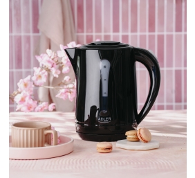 Adler Kettle | AD 1244 | Electric | 1850 W | 2.5 L | Plastic | 360° rotational base | Black