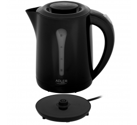 Adler Kettle | AD 1244 | Electric | 1850 W | 2.5 L | Plastic | 360° rotational base | Black