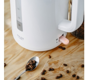 Adler Kettle | AD 1386 | Electric | 1850 W | 2.2 L | Plastic | 360° rotational base | White