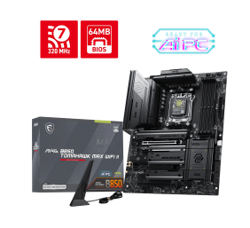 MSI MAG B850 TOMAHAWK MAX WIFI II | Processor family AMD | Processor socket AM5 | DDR5 | Supported hard disk drive interfaces SATA, M.2 | Number of SATA connectors 4