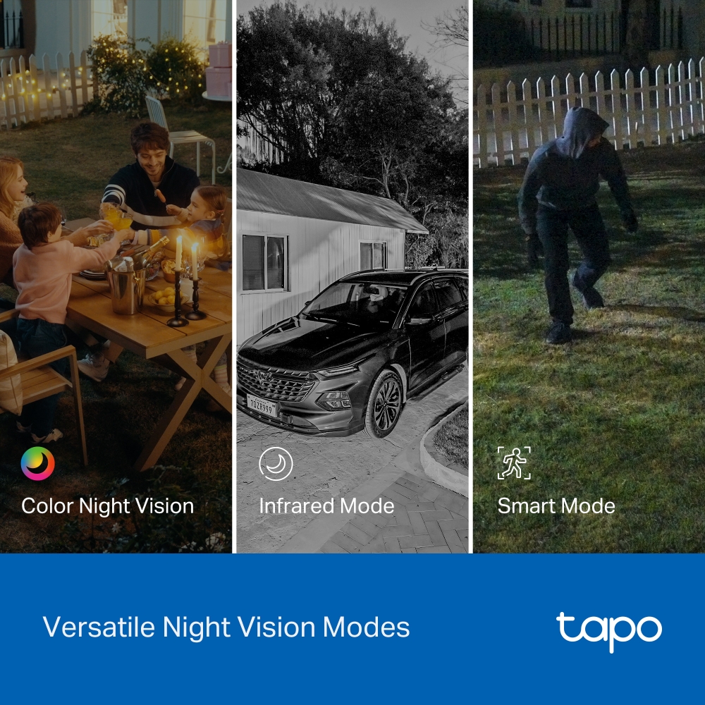 TP-LINK | Dual Lens Security Wi-Fi Camera | Tapo C545D | Dome | 3 MP | 6mm | IP66 | H.264 | MicroSD, up to 512 GB