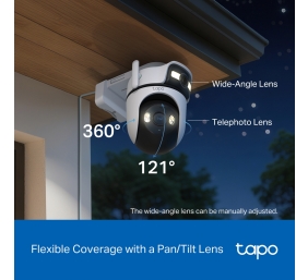 TP-LINK | Dual Lens Security Wi-Fi Camera | Tapo C545D | Dome | 3 MP | 6mm | IP66 | H.264 | MicroSD, up to 512 GB