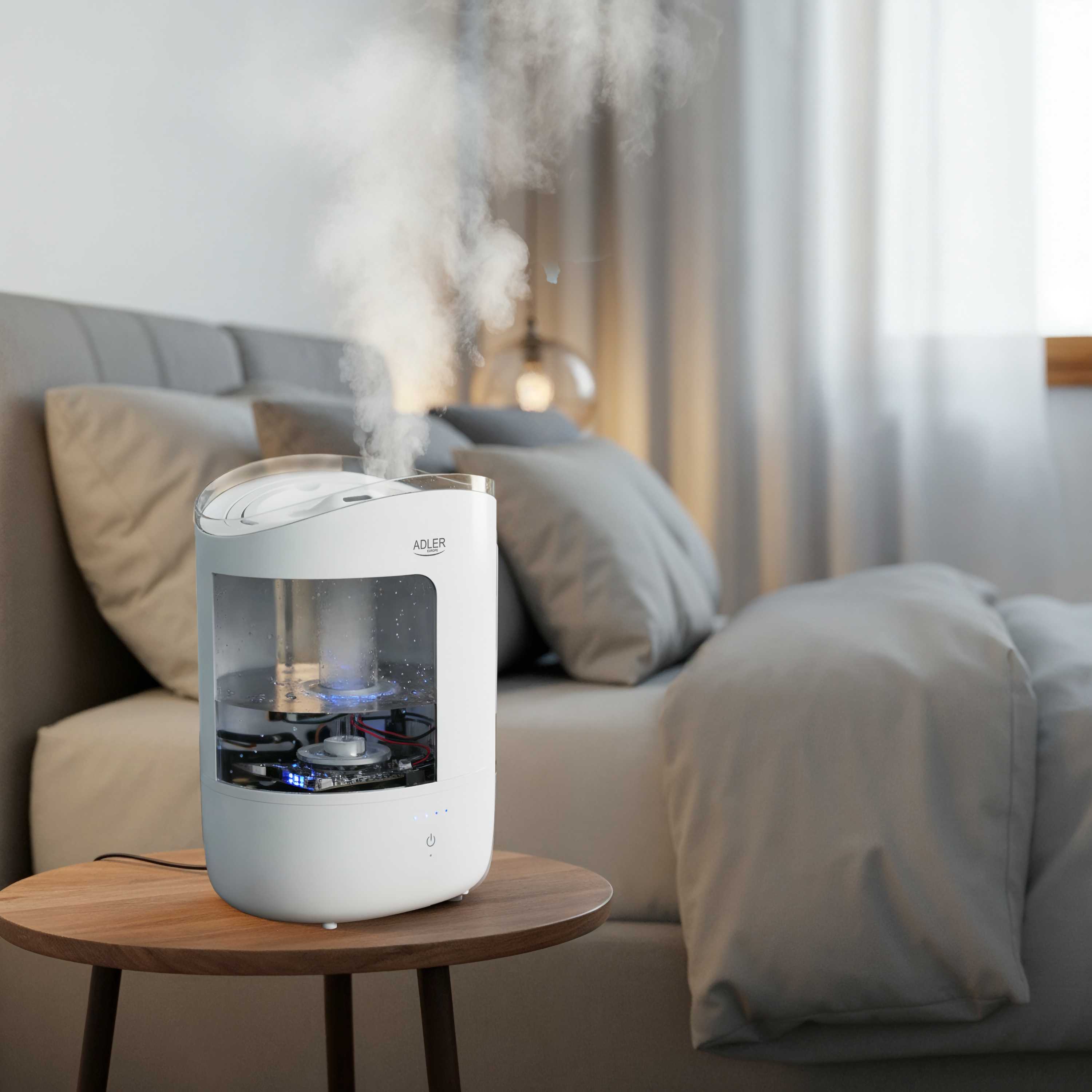 Adler Humidifier | AD 7971 | 30 W | Water tank capacity 5 L | Ultrasonic | Humidification capacity 100-250 ml/hr | White