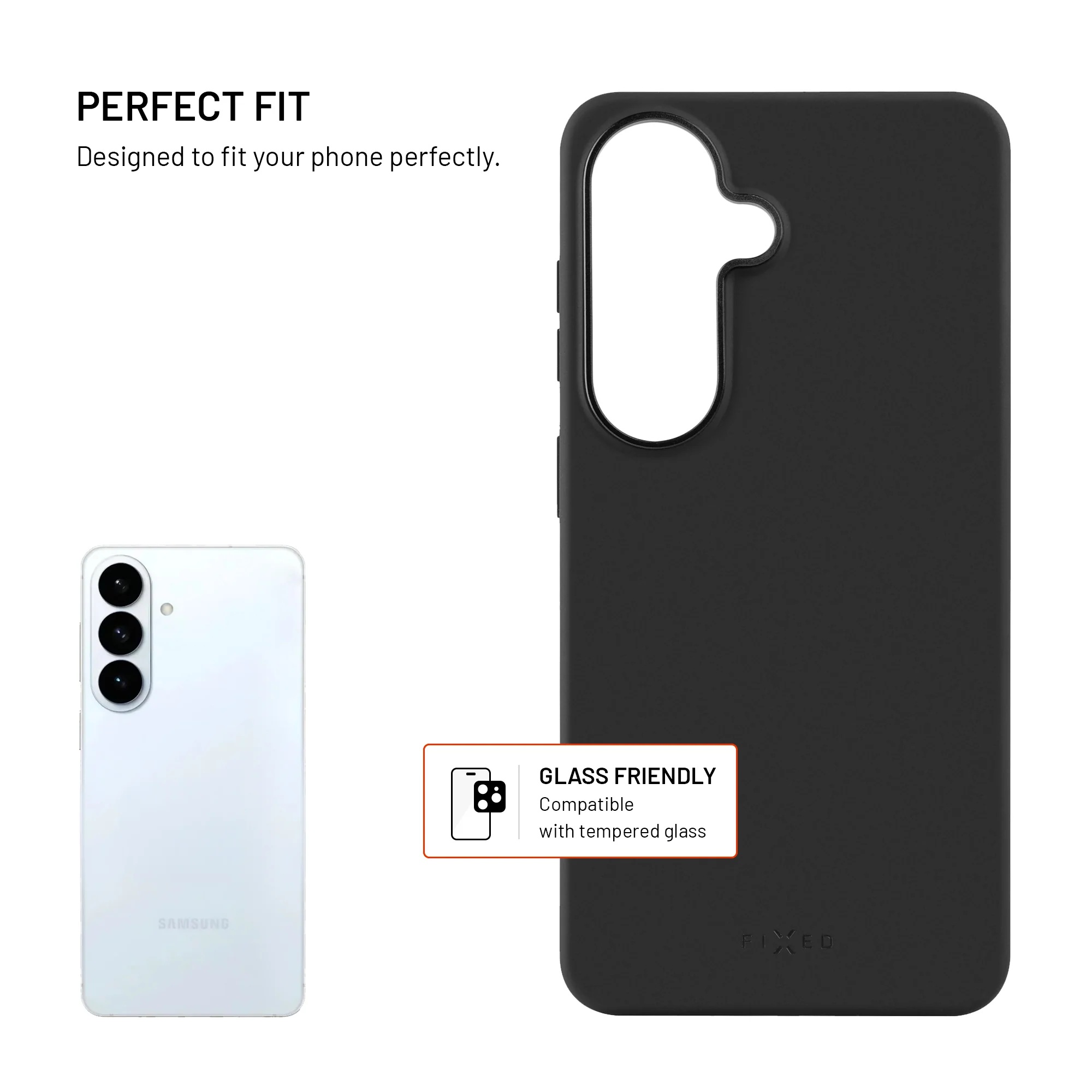 Fixed MagFlow | Back cover | Samsung | Galaxy S26 | Liquid Silicon | Black