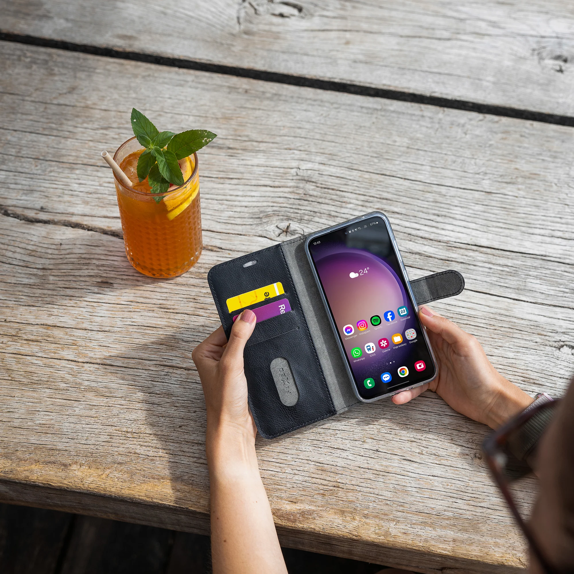 Fixed Opus | Book Case | Samsung | Galaxy S26 | Leather | Black