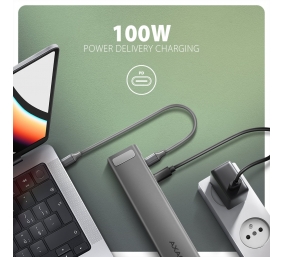 AXAGON USB-C 5Gbps LONGER 9in1 hub | HMC-10HLS