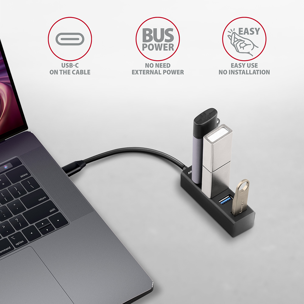 AXAGON SuperSpeed USB-C MINI Hub | HUE-M1C