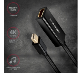 AXAGON Mini DP to HDMI adapter, 4K/30Hz | RVDM-HI14N