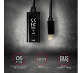 AXAGON Mini DP to HDMI adapter, 4K/30Hz | RVDM-HI14N