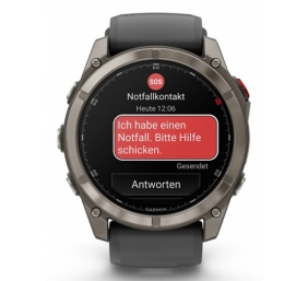 Garmin Fenix 8 Pro Išmanusis laikrodis 51 mm AMOLED Sapphire, Titanium, Graphite/Black silicone band