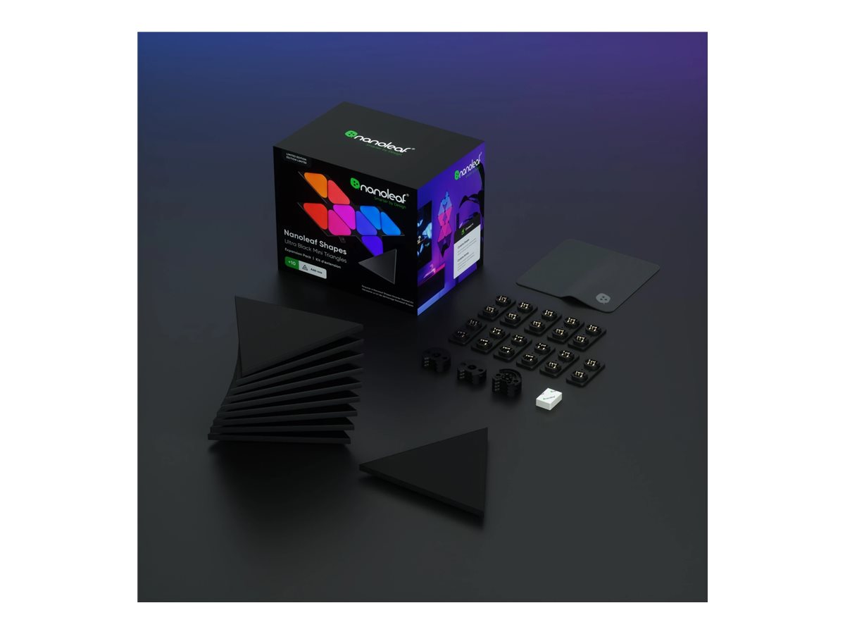 Nanoleaf Shapes Black Mini Triangles Expansion Pack (10 panels)