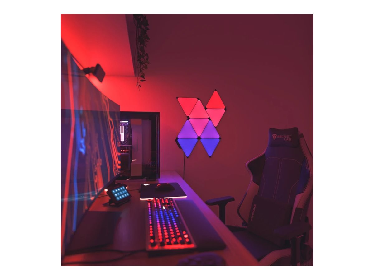 Nanoleaf Shapes Black Mini Triangles Expansion Pack (10 panels)