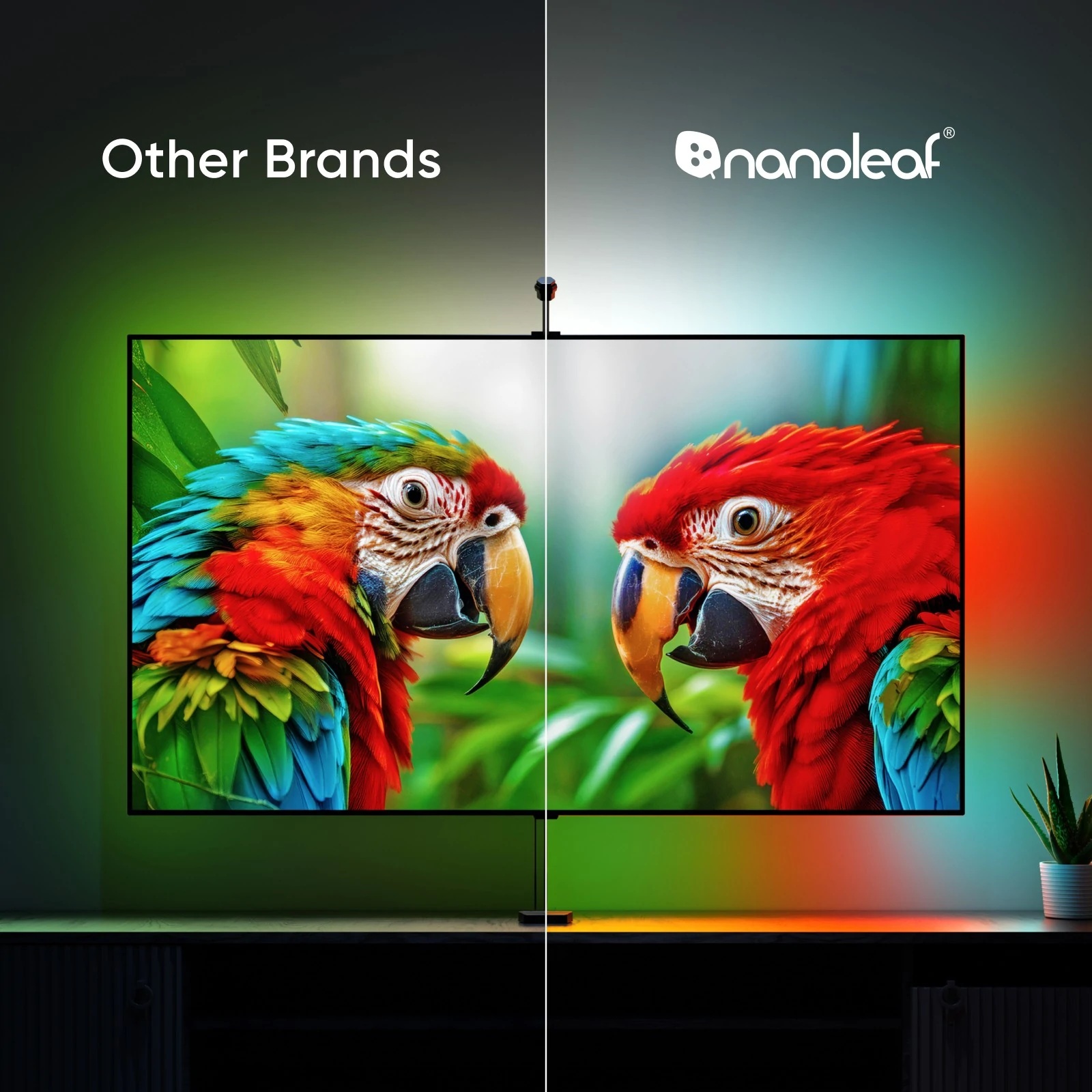 Nanoleaf 4D V2 TV Screen Mirror + Light Strips Kit (for TV & Monitor up to 65'') | 24 W | Multicolor RGB