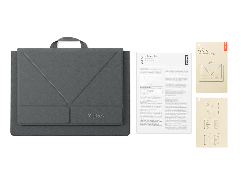 Lenovo Yoga Tote Sleeve | Fits up to size 14 " | Sleeve | Grey