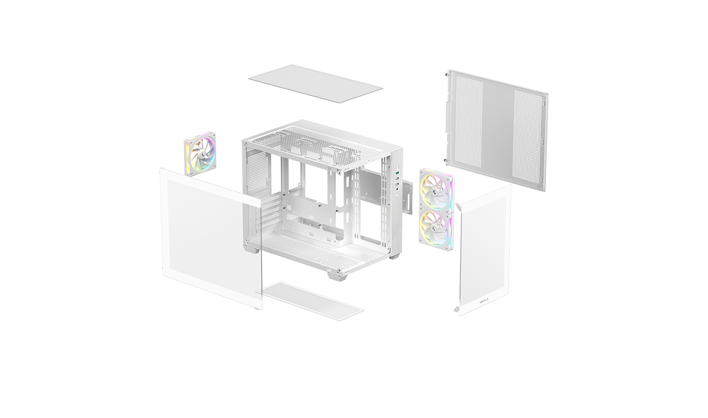 Deepcool Case | CG330 3F WH | White | Micro ATX | Power supply included No