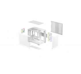 Deepcool Case | CG330 3F WH | White | Micro ATX | Power supply included No
