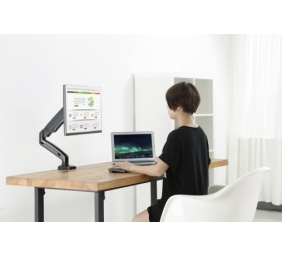 Up Up Premium Single Screen Monitoriaus laikiklis 17-32'', VESA 75x75, 100x100, Matinė juoda