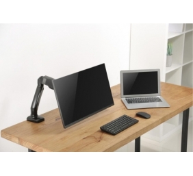 Up Up Premium Single Screen Monitoriaus laikiklis 17-32'', VESA 75x75, 100x100, Matinė juoda