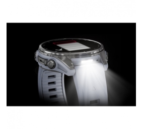 Garmin Fenix 8 Išmanusis laikrodis 43 mm AMOLED Silver with Whitestone silicone band