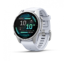 Garmin Fenix 8 Išmanusis laikrodis 43 mm AMOLED Silver with Whitestone silicone band
