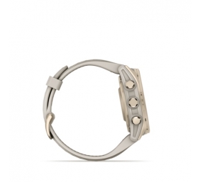 Garmin Fenix 8 Išmanusis laikrodis 43 mm AMOLED Sapphire,Soft Gold,Fog grey/dark sandstone sil. band