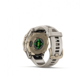 Garmin Fenix 8 Išmanusis laikrodis 43 mm AMOLED Sapphire,Soft Gold,Fog grey/dark sandstone sil. band