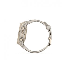 Garmin Fenix 8 Išmanusis laikrodis 43 mm AMOLED Sapphire,Soft Gold,Fog grey/dark sandstone sil. band