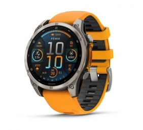 Garmin Fenix 8 Išmanusis laikrodis 47 mm AMOLED Sapphire,Titanium,Spark orange/Graphite sil. band