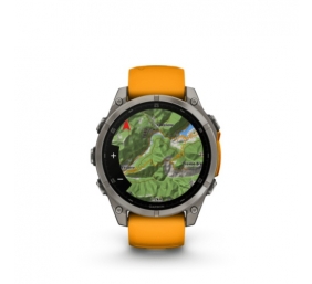 Garmin Fenix 8 Išmanusis laikrodis 47 mm AMOLED Sapphire,Titanium,Spark orange/Graphite sil. band