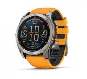 Garmin Fenix 8 Išmanusis laikrodis 51 mm AMOLED Sapphire,Titanium,Spark orange/Graphite sil. band