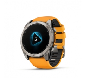 Garmin Fenix 8 Išmanusis laikrodis 51 mm AMOLED Sapphire,Titanium,Spark orange/Graphite sil. band