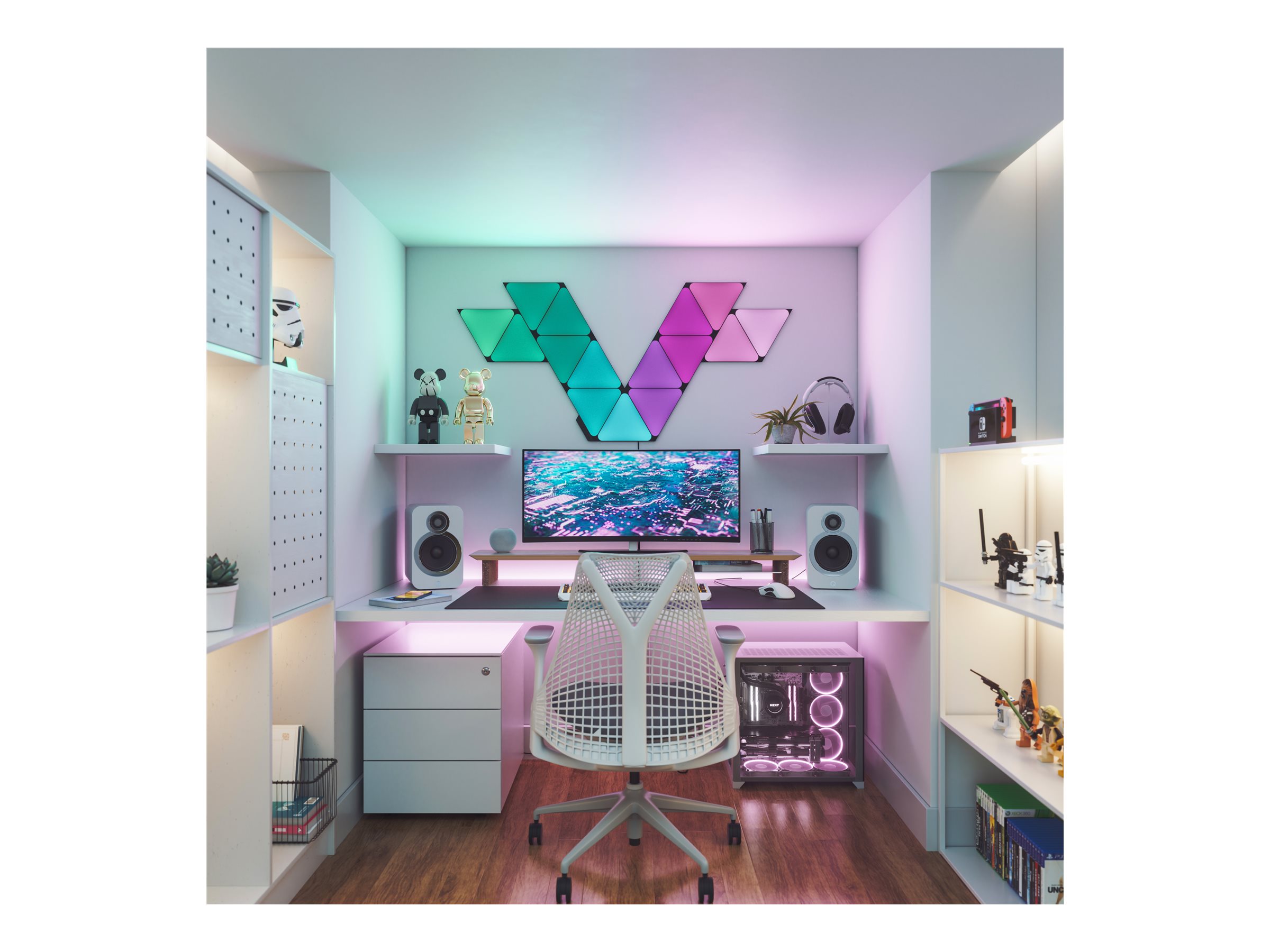 Nanoleaf | Shapes Black Triangles Expansion Pack (3 panels) | 42 W | WiFi