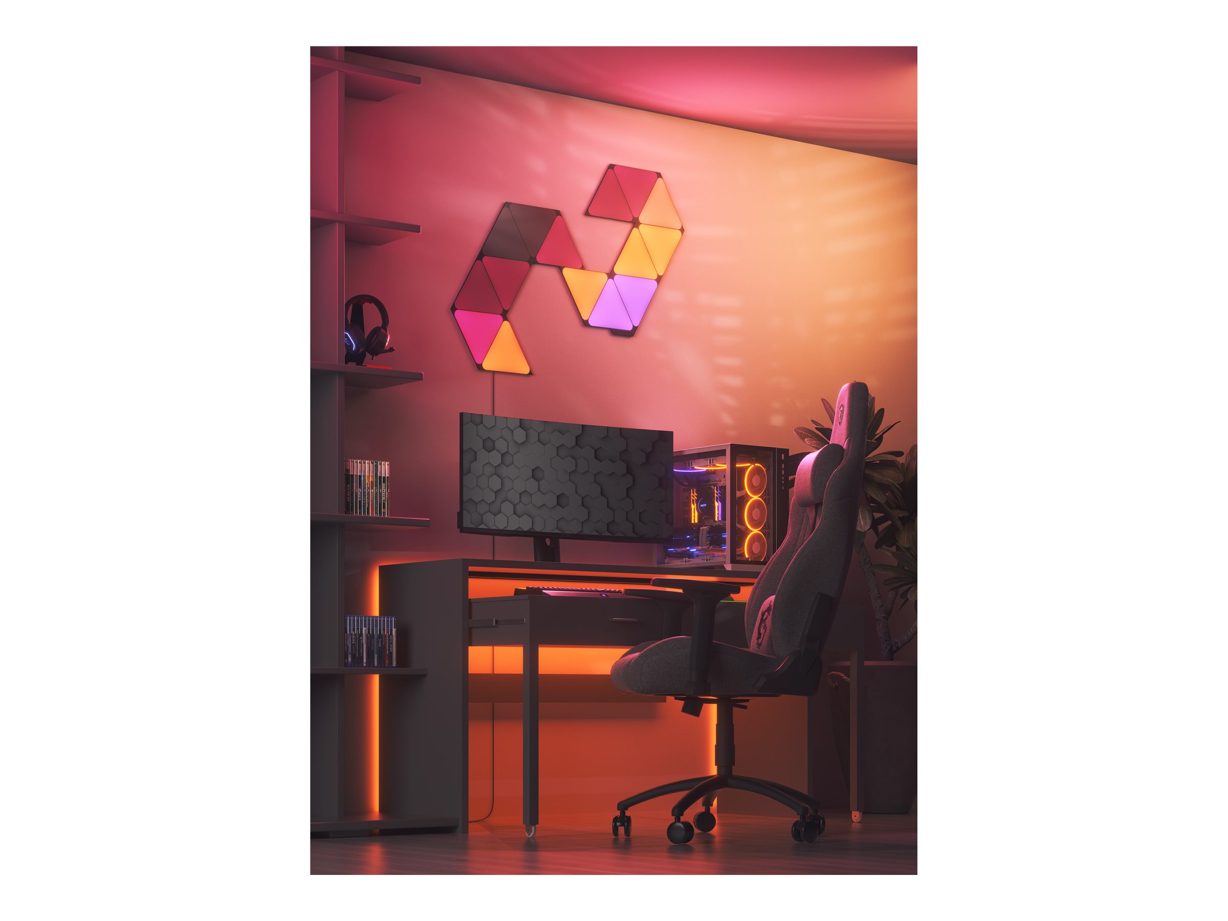 Nanoleaf | Shapes Black Triangles Expansion Pack (3 panels) | 42 W | WiFi