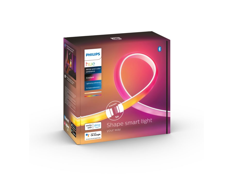 Philips Hue | Lightstrip Extension | Hue Gradient Lightstrip 1m Extension | White and colored light