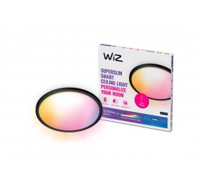 WiZ Smart WiFi SuperSlim Ceiling 545mm, Black | 32 W | 2200-6500 K (RGB)