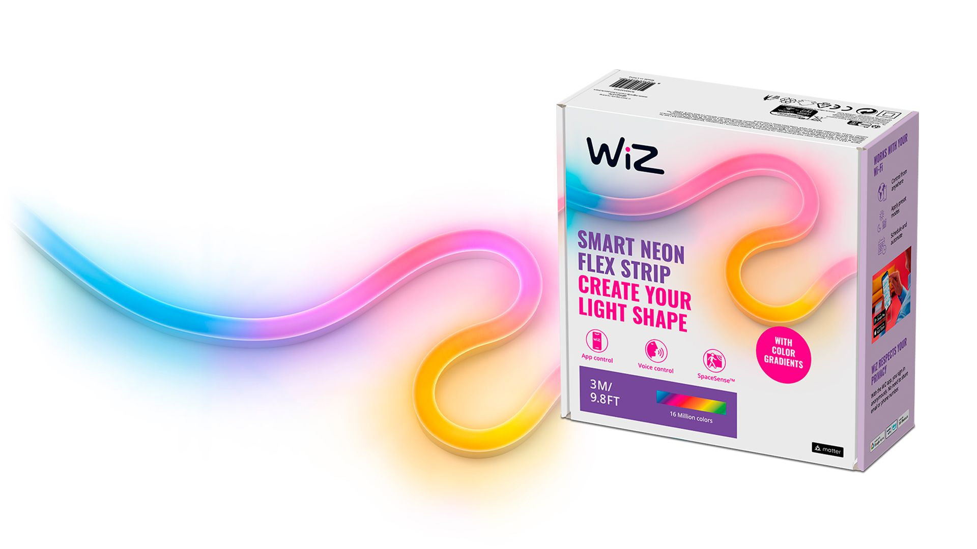 WiZ | Smart WiFi Neon Flex Lightstrip 3m Type-C | 24 W | RGB