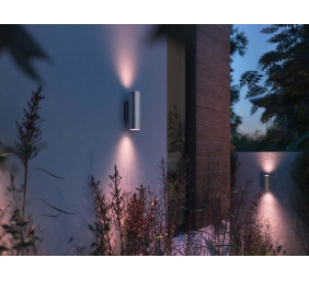 Philips Hue WCA Appear Outdoor Wall Lantern, Inox | 8 W | 2000-6500 Hue White Colour Ambiance