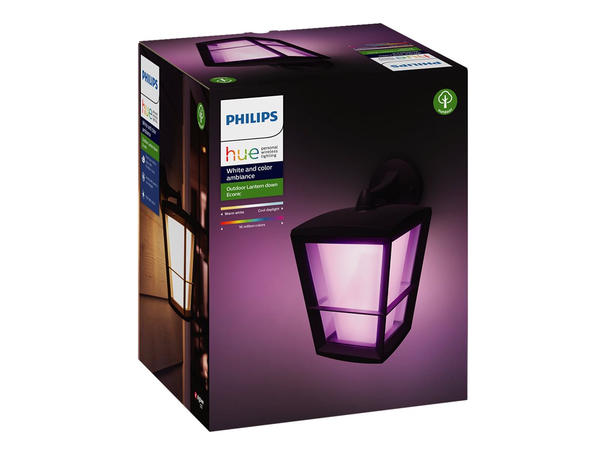 Philips Hue WCA Econic Outdoor Wall Lantern | 15 W | 2000-6500 Hue White Colour Ambiance
