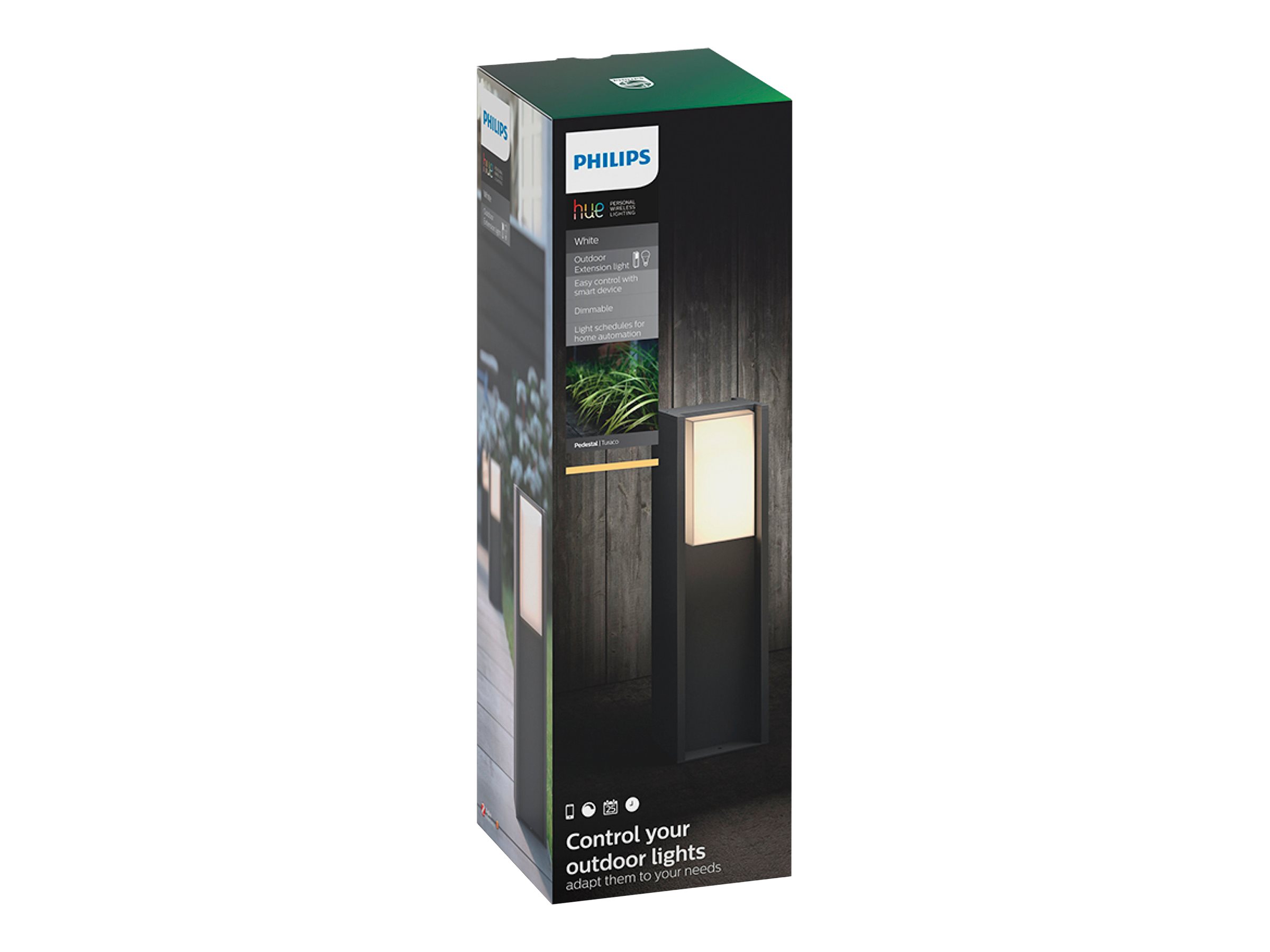 Philips Hue Turaco Outdoor Pedestal Lantern | E27 | 9 W | Warm white