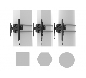Neomounts Pillar Mount | WL30S-910BL16 | Level adjustment | 40-75 " | Maximum weight (capacity) 50 kg | Black