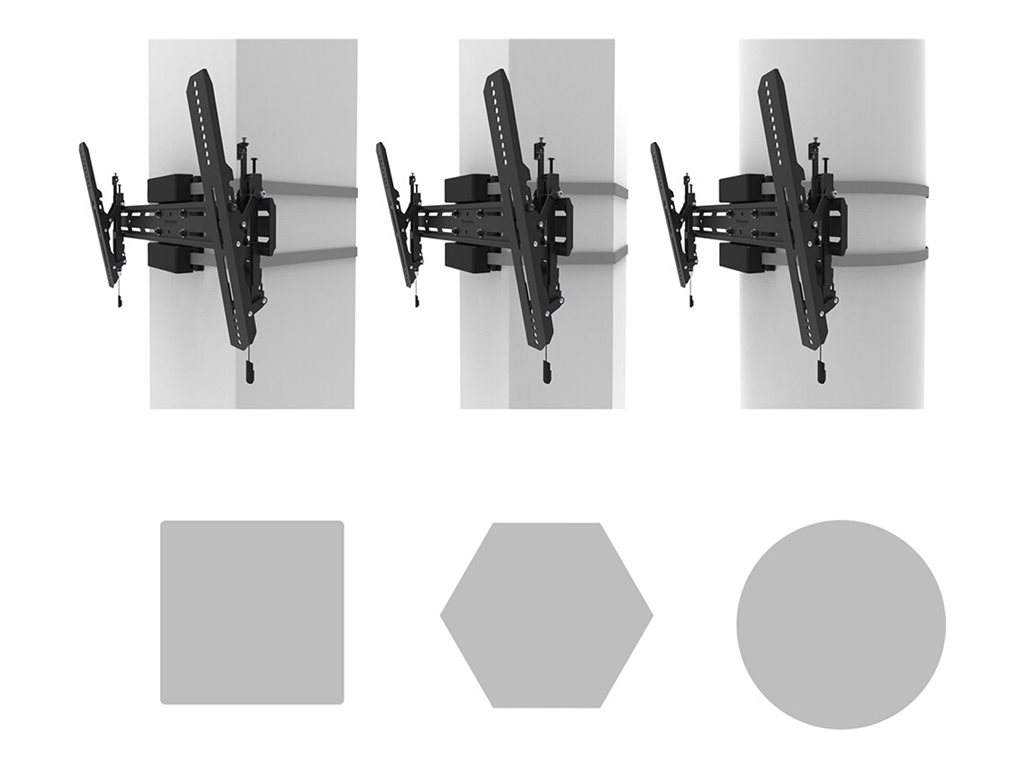 Neomounts Pillar Mount | WL35S-910BL16 | Levelling, tilt | 40-75 " | Maximum weight (capacity) 50 kg | Black